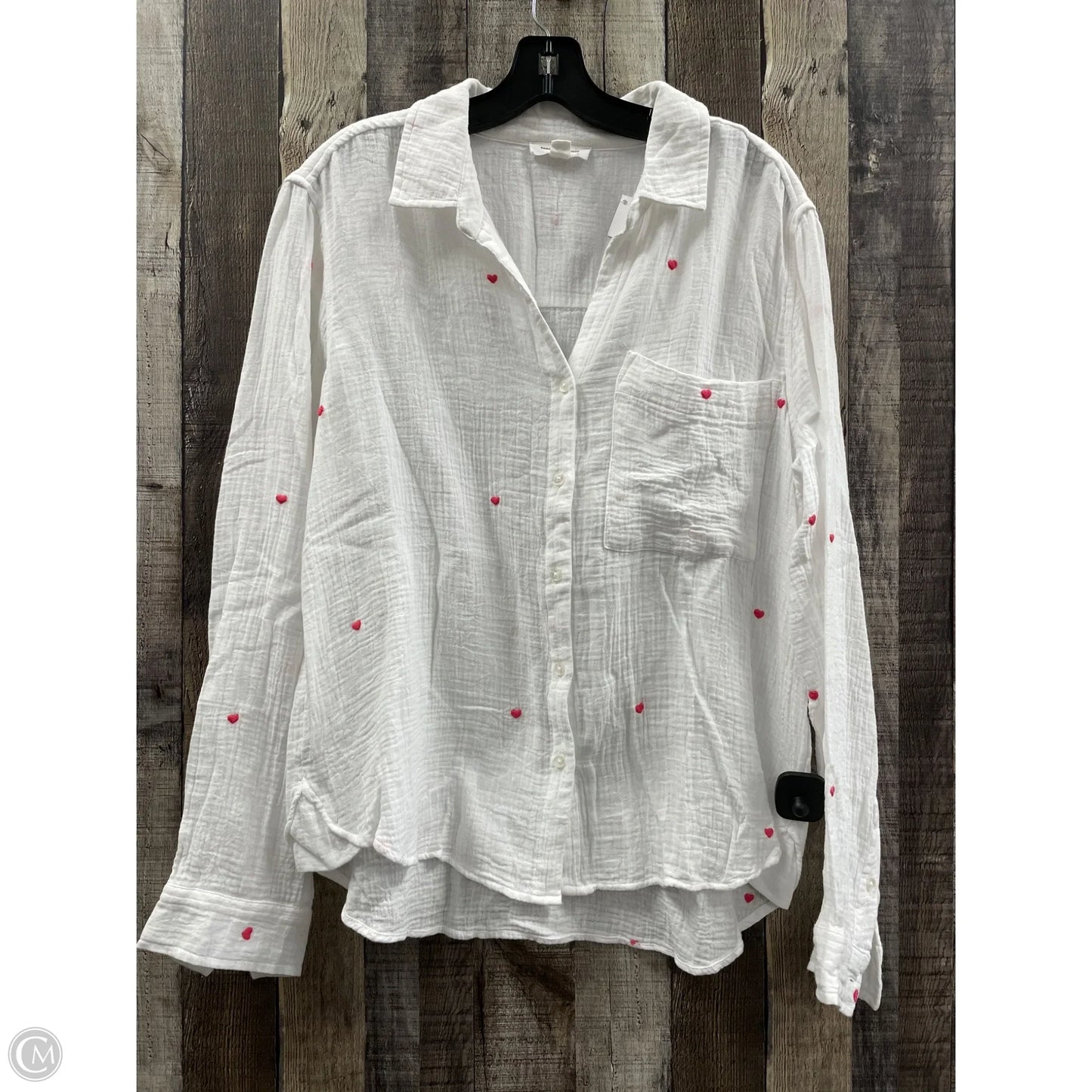 Top Long Sleeve By Beachlunchlounge In White, Size: M