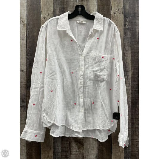 Top Long Sleeve By Beachlunchlounge In White, Size: M