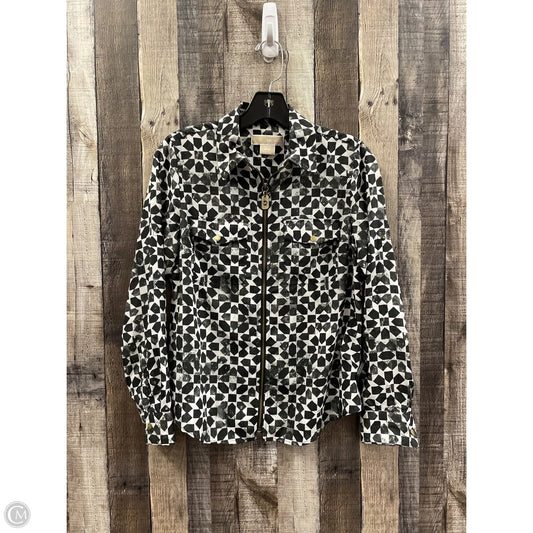 Top Long Sleeve By Michael By Michael Kors In Black & White, Size: S