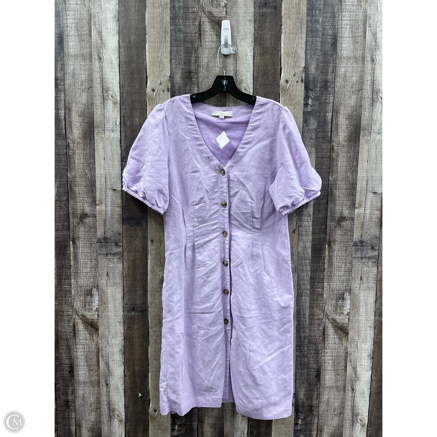 Dress Casual Midi By Loft In Purple, Size: M
