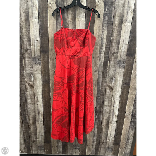 Dress Casual Midi By Banana Republic In Red, Size: M