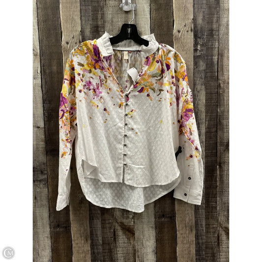 Top Long Sleeve By Pilcro In Multi-colored, Size: S