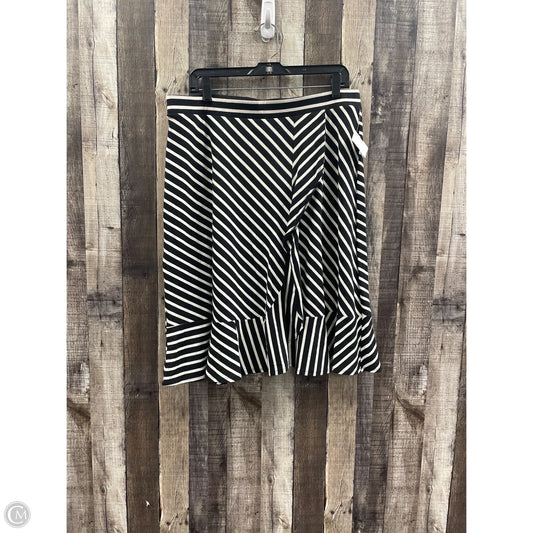 Skirt Midi By Talbots In Black & White, Size: L