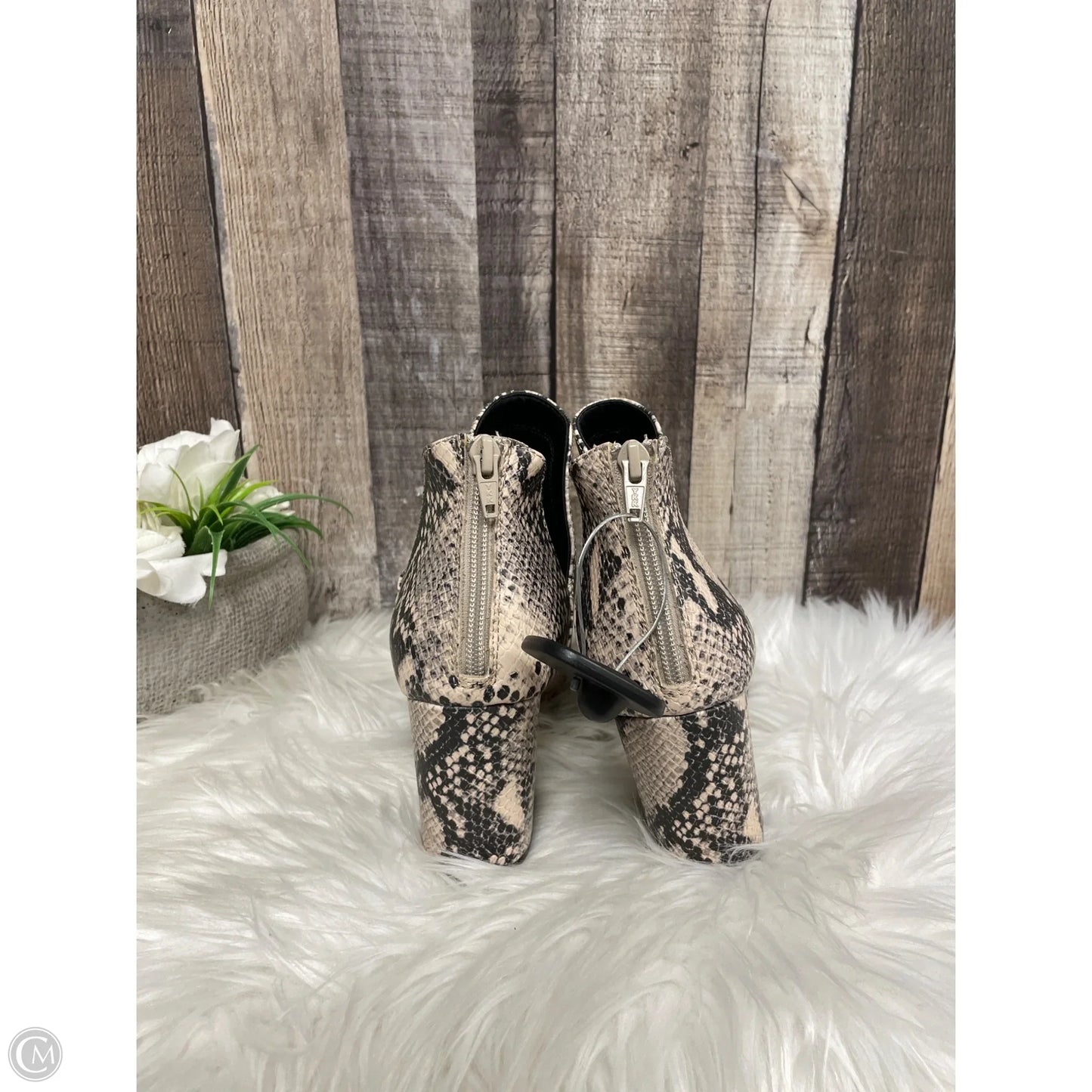 Shoes Heels Block By Massini In Animal Print, Size: 7