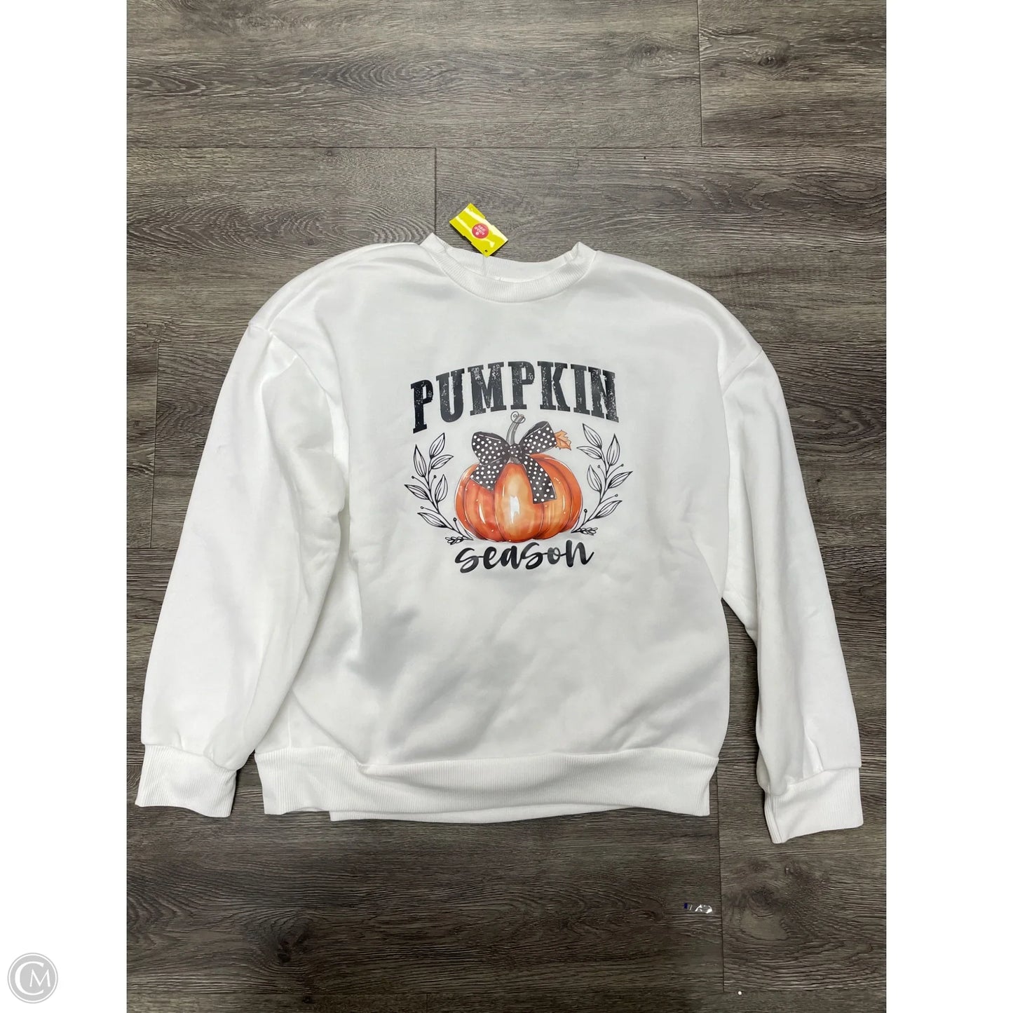 Sweatshirt Crewneck By Shein In White, Size: L