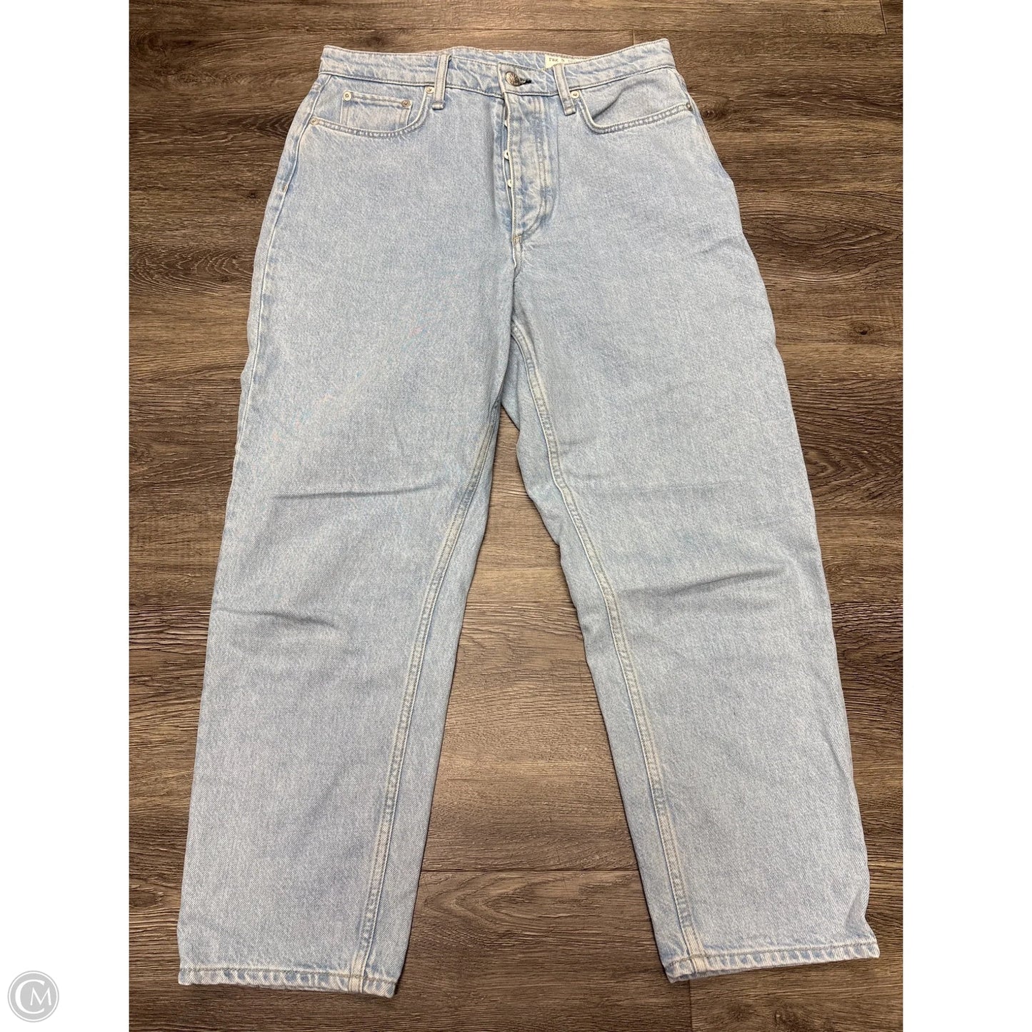 Jeans Wide Leg By Rag And Bone In Blue Denim, Size: 8