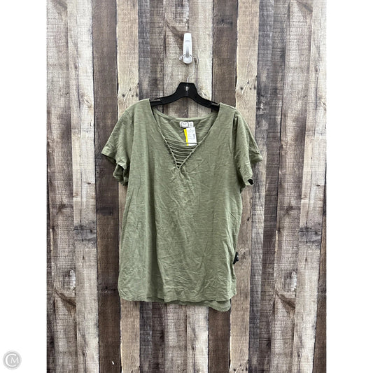 Top Short Sleeve By Maurices In Green, Size: Xxl