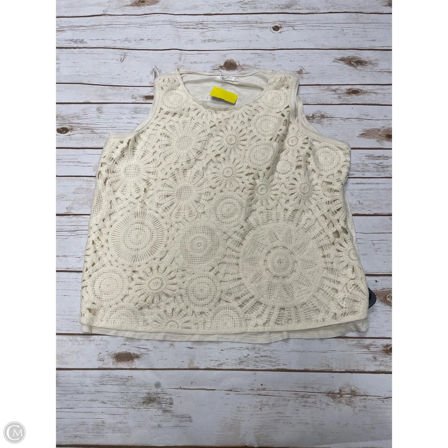 Top Sleeveless By Maurices In Cream, Size: Xxl