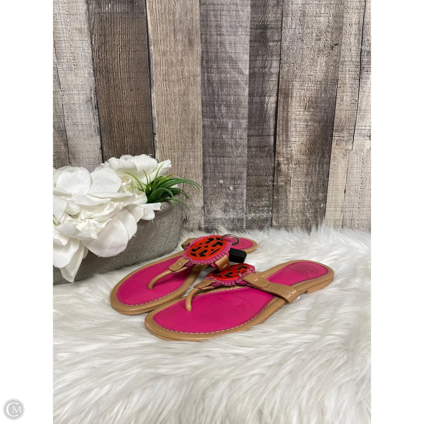 Sandals Designer By Tory Burch In Pink, Size: 5.5