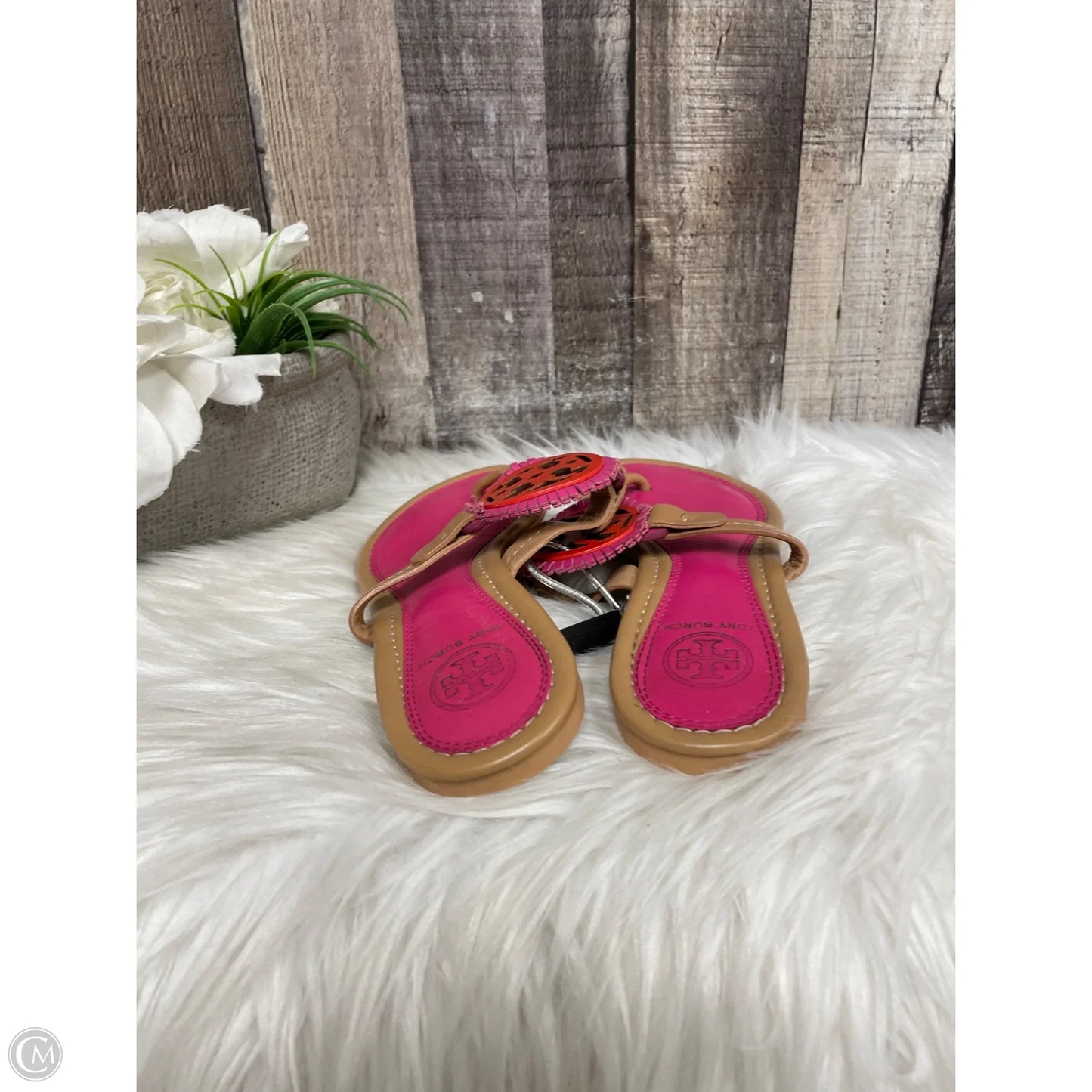 Sandals Designer By Tory Burch In Pink, Size: 5.5