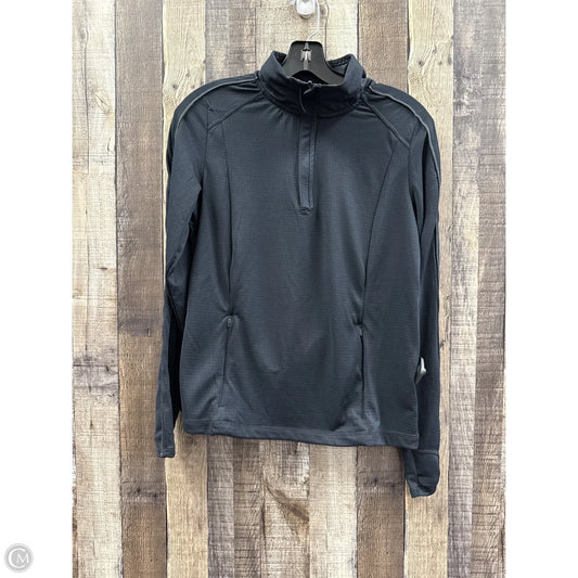 Athletic Top Long Sleeve Collar By Mondetta In Black, Size: M