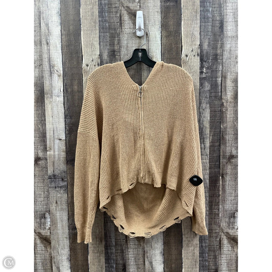 Sweater Cardigan By Cmf In Tan, Size: L