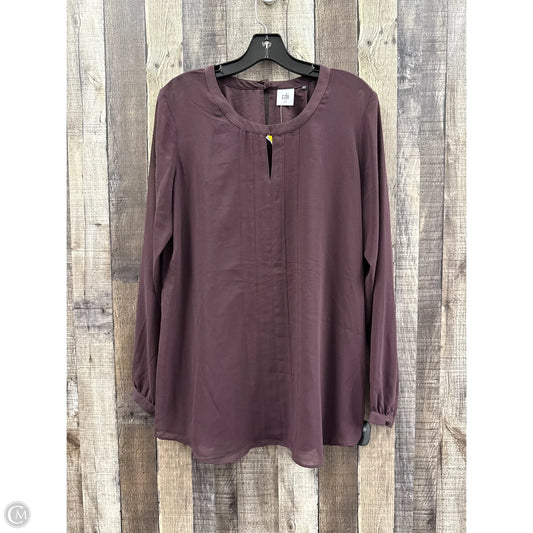 Top Long Sleeve By Cabi In Maroon, Size: M
