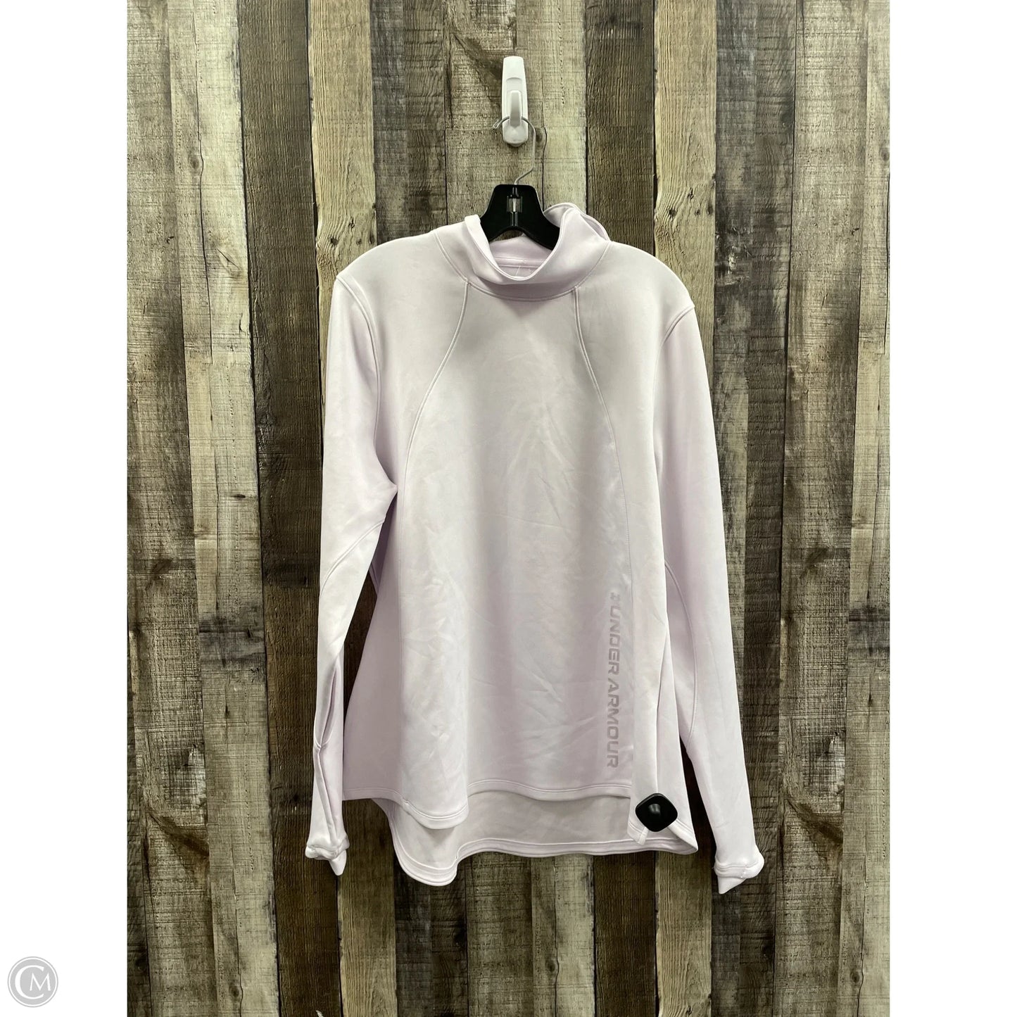 Athletic Top Long Sleeve Collar By Under Armour In Purple, Size: Xxl
