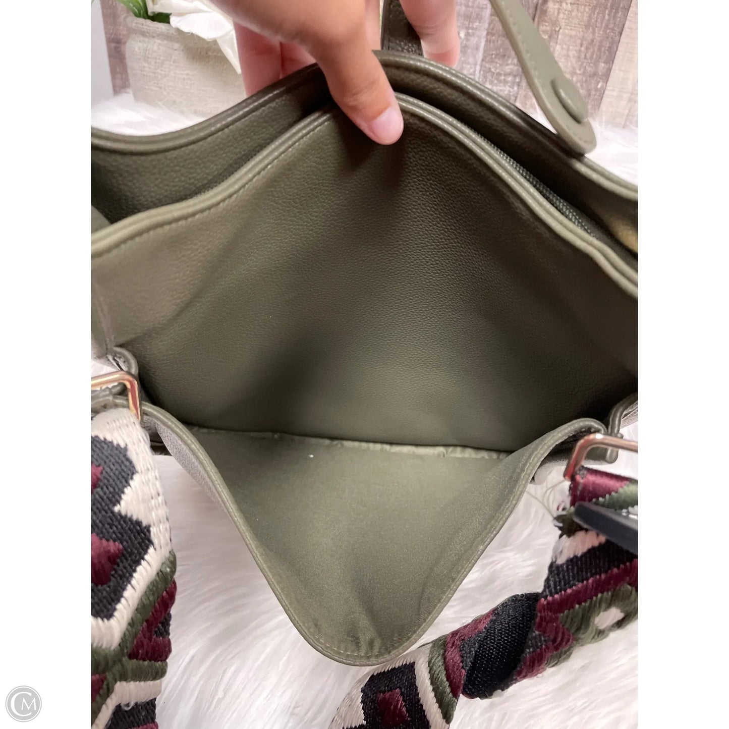 Crossbody Leather By Cme, Size: Large