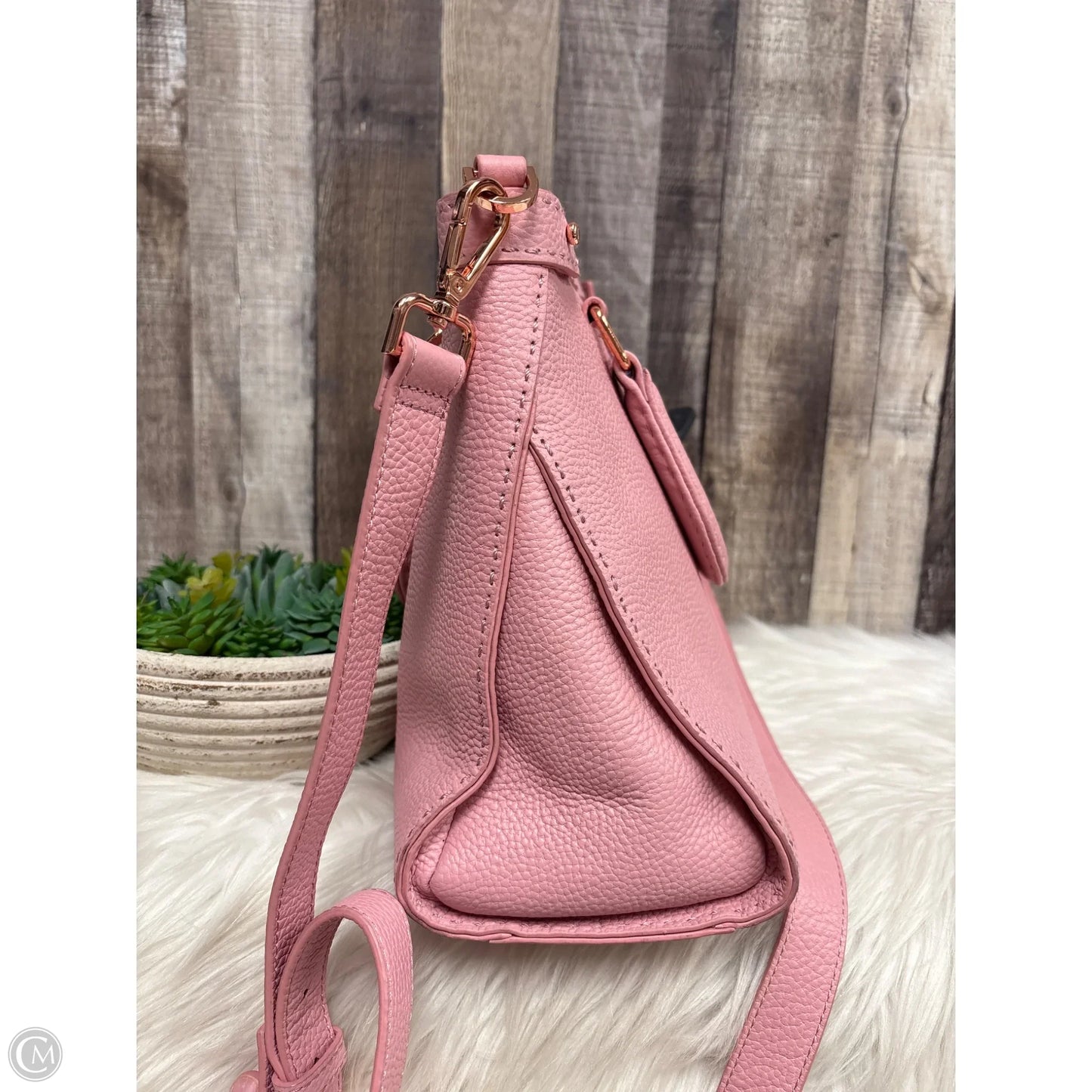 Handbag Leather By Ted Baker, Size: Large