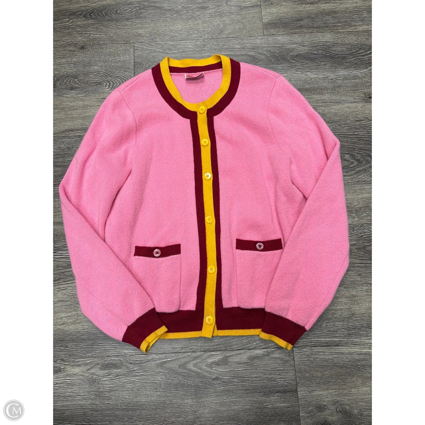 Sweater Cardigan Designer By Kate Spade In Pink, Size: L