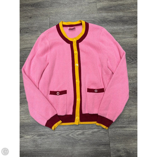 Sweater Cardigan Designer By Kate Spade In Pink, Size: L