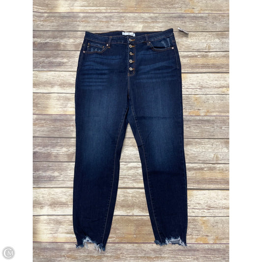 Jeans Straight By Kancan In Blue Denim, Size: 2x