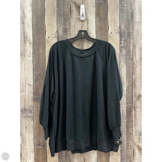 Sweatshirt Crewneck By Jane And Delancey In Black, Size: 3x