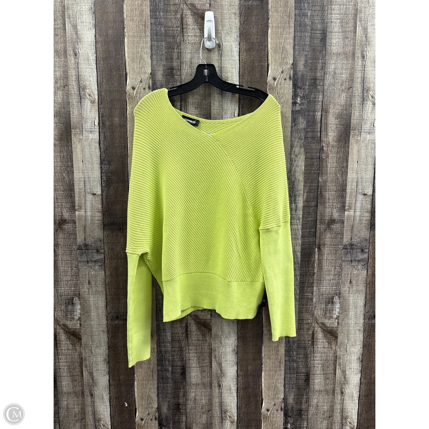 Sweater By Express In Green, Size: M