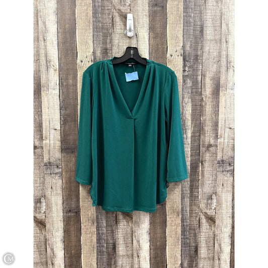 Top Long Sleeve By Hawthorn In Green, Size: L