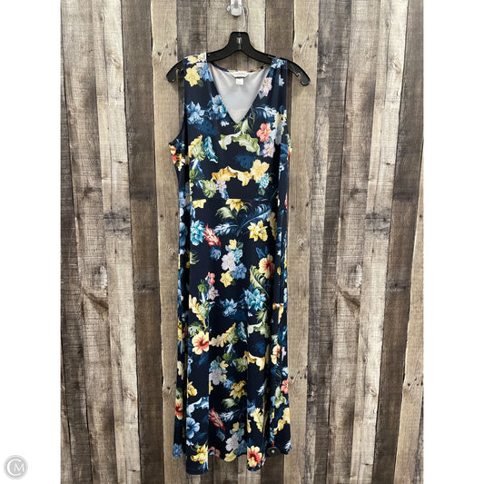 Dress Casual Maxi By Christopher And Banks In Floral Print, Size: L
