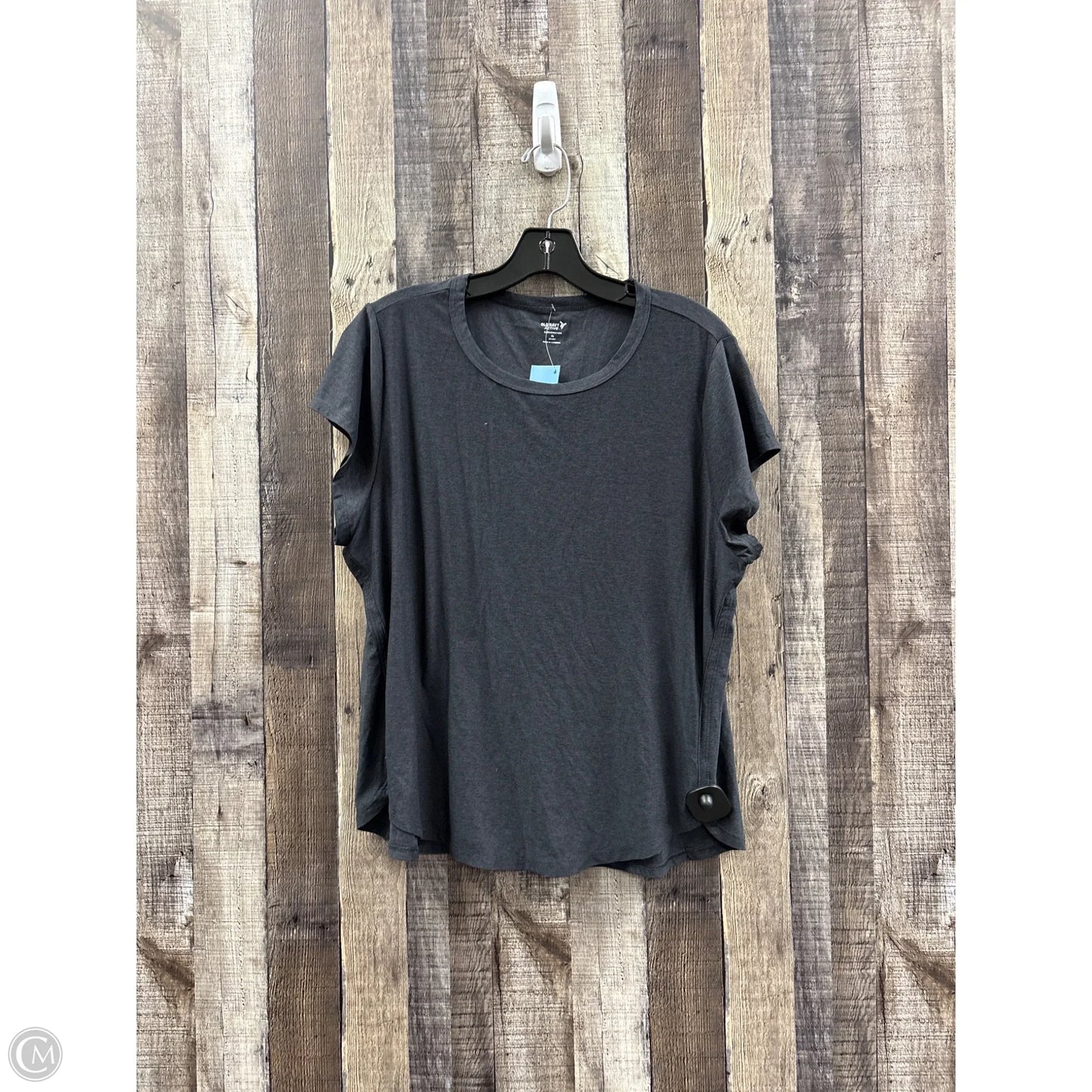 Athletic Top Short Sleeve By Old Navy In Grey, Size: Xl