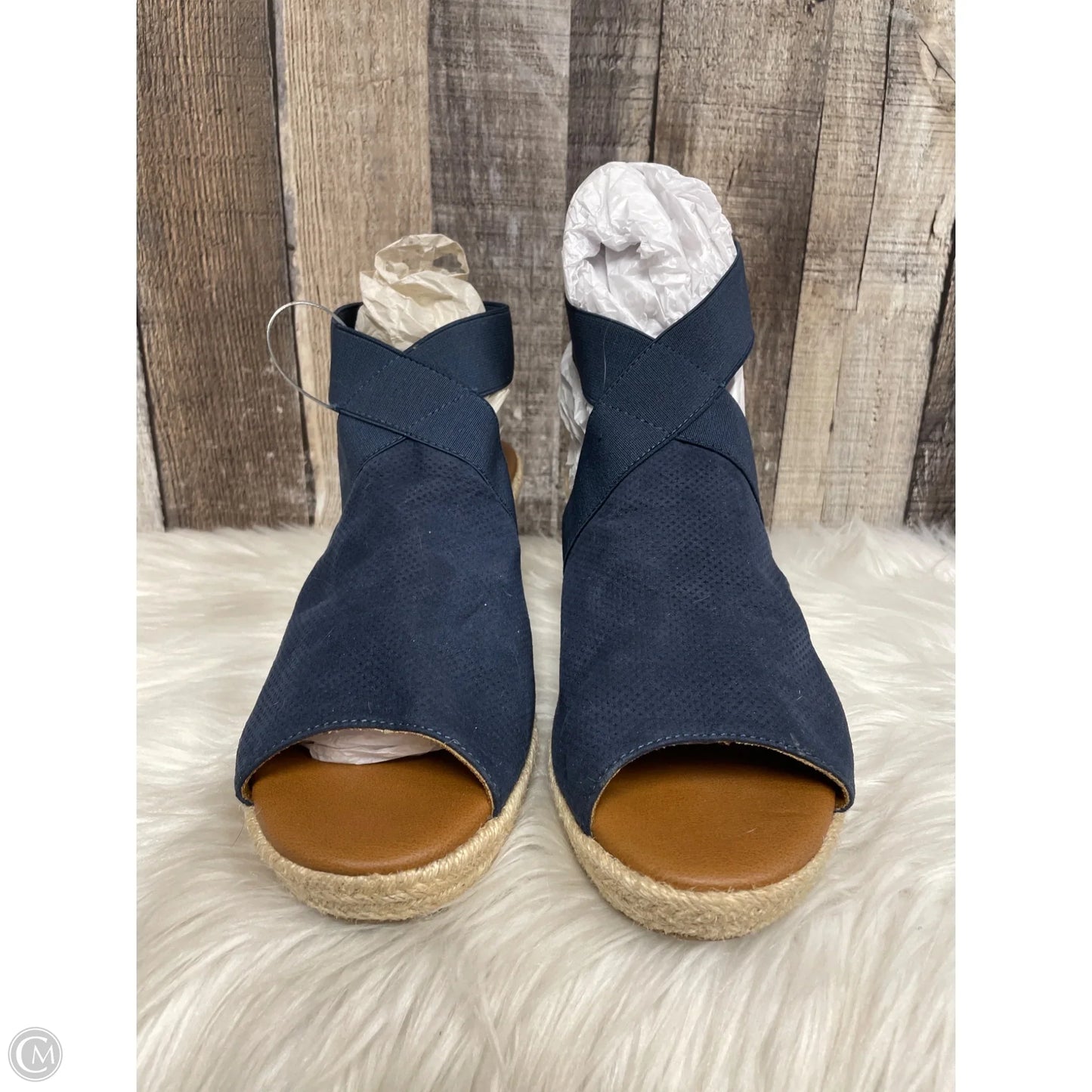 Sandals Heels Wedge By Sonoma In Blue, Size: 11