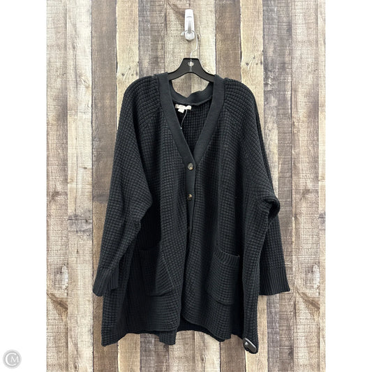 Sweater Cardigan By Woman Within In Black, Size: 4x
