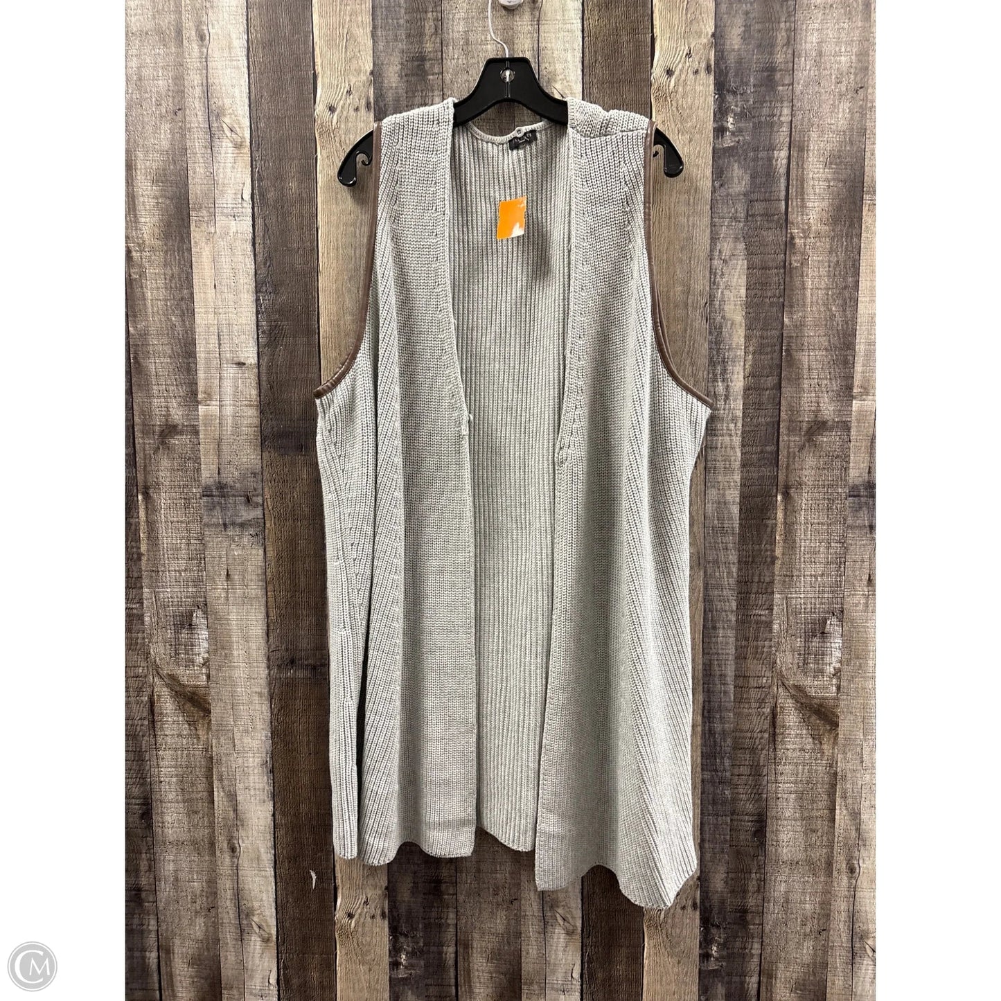 Sweater Cardigan By Talbots In Grey, Size: M