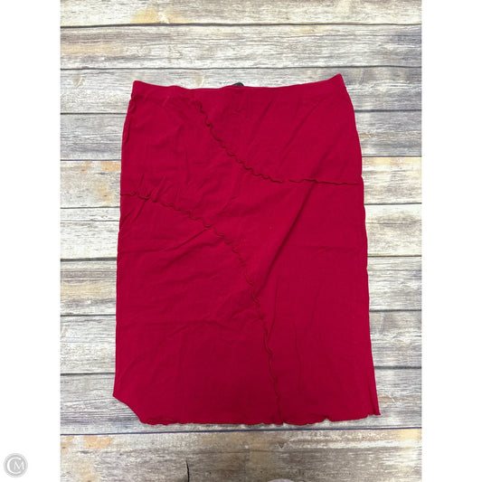 Skirt Midi By Cme In Red, Size: 3x