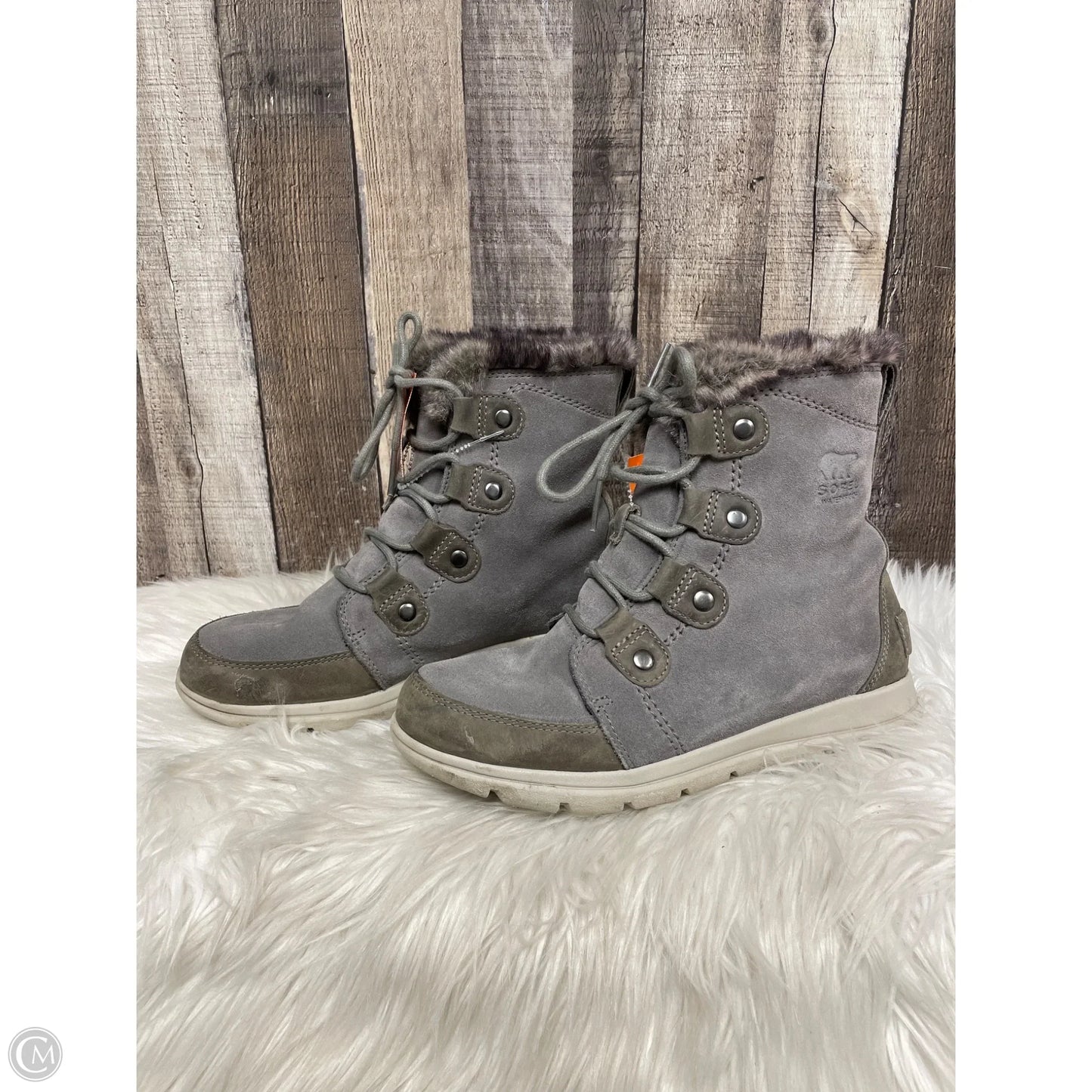 Boots Ankle Flats By Sorel In Grey, Size: 8.5