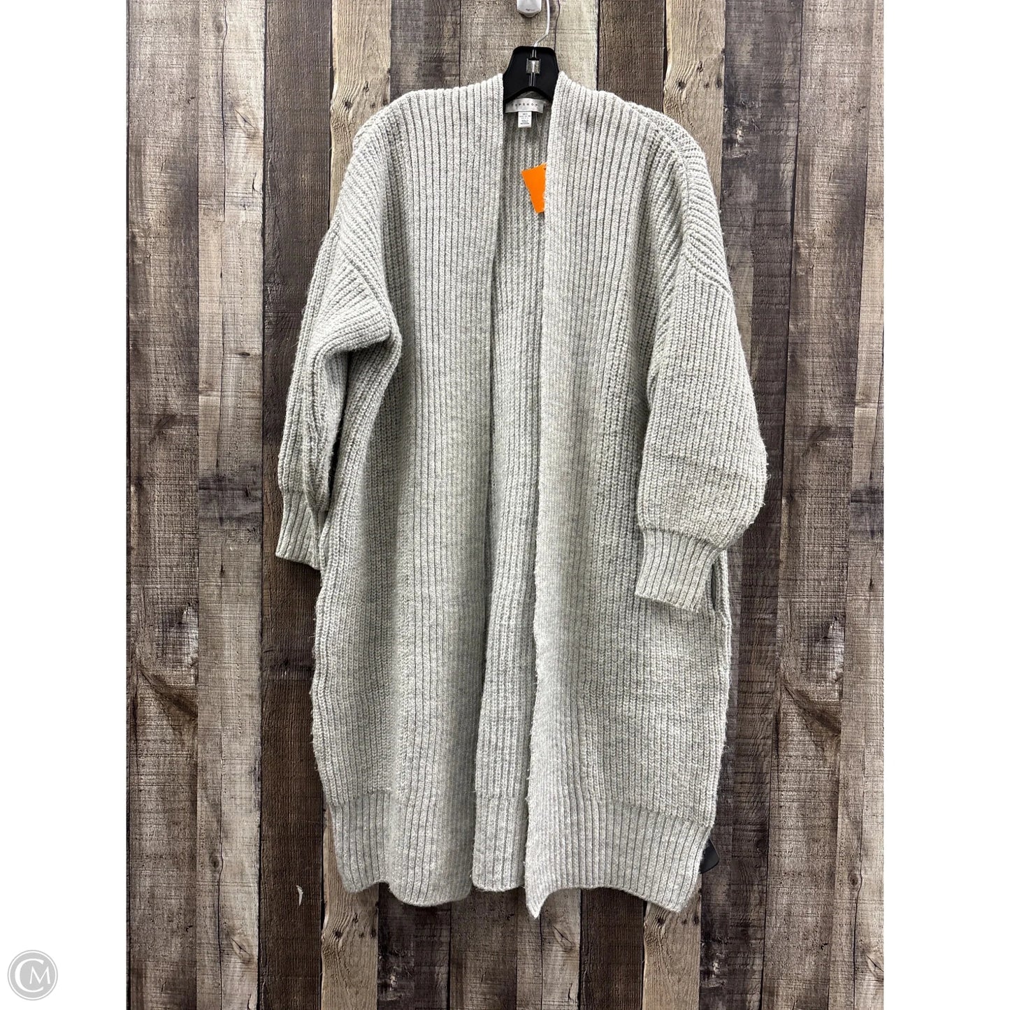 Sweater Cardigan By Top Shop In Grey, Size: S