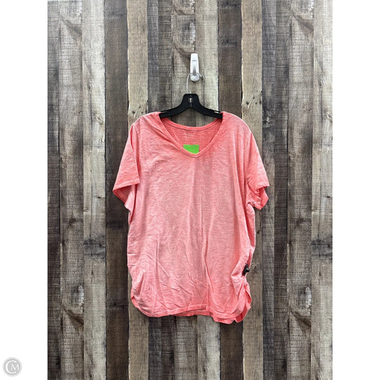 Top Short Sleeve By Lane Bryant In Coral, Size: 2x