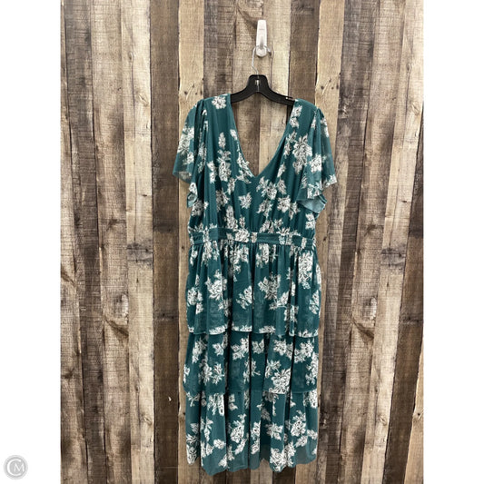 Dress Casual Midi By Maurices In Green, Size: 2x