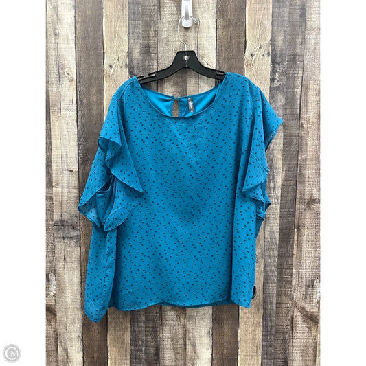 Top Sleeveless By Massini In Blue, Size: 2x