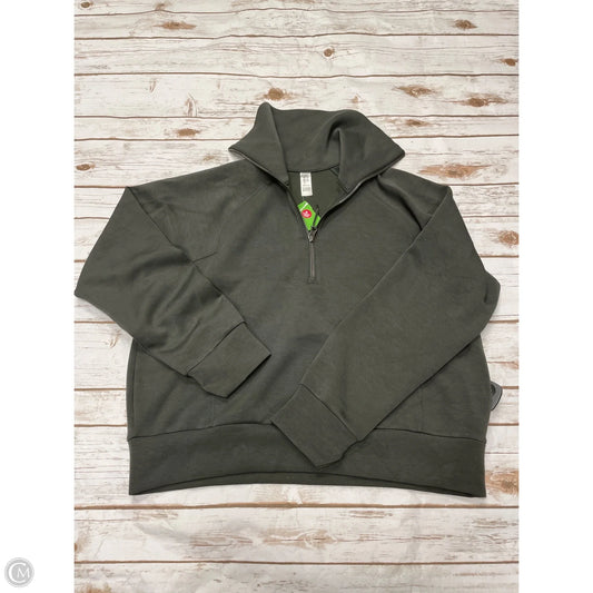 Athletic Sweatshirt Collar By Spanx In Green, Size: L