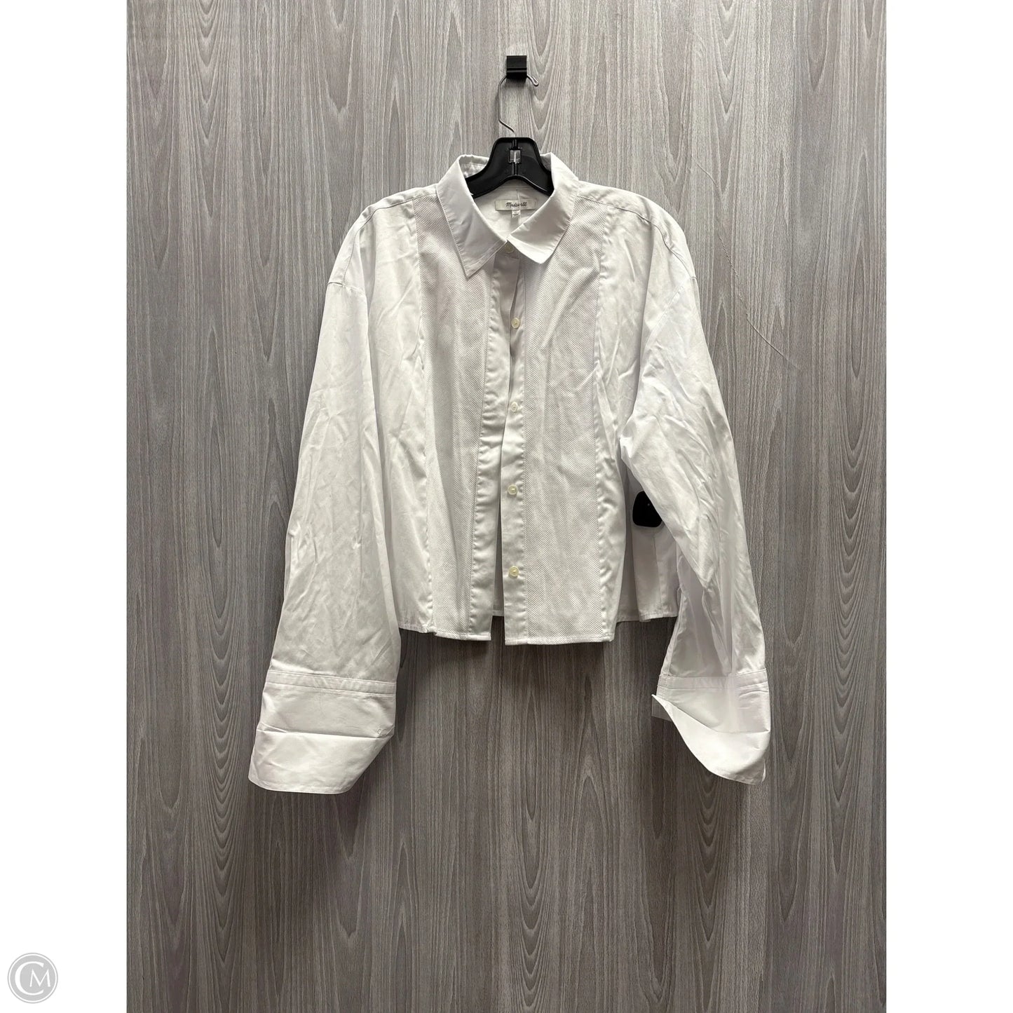 Top Long Sleeve By Madewell In White, Size: Xl