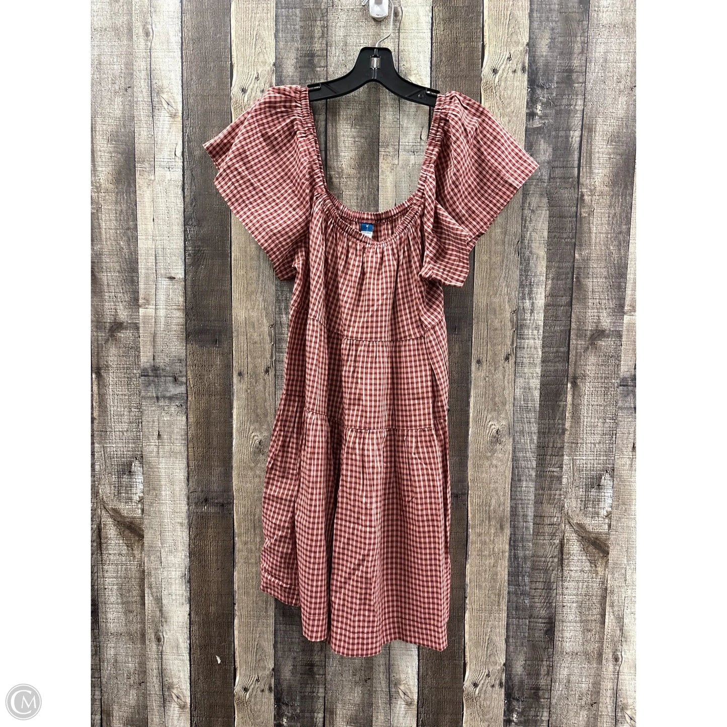 Dress Casual Midi By Old Navy In Checkered Pattern, Size: M