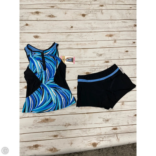 Swimsuit 2pc By Cme In Black & Blue, Size: S