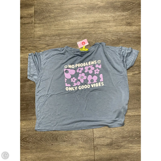 Top Short Sleeve Basic By Cme In Blue, Size: L