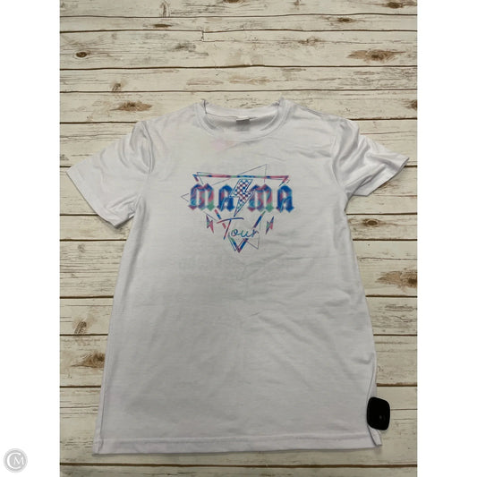 Top Short Sleeve By Cme In White, Size: M