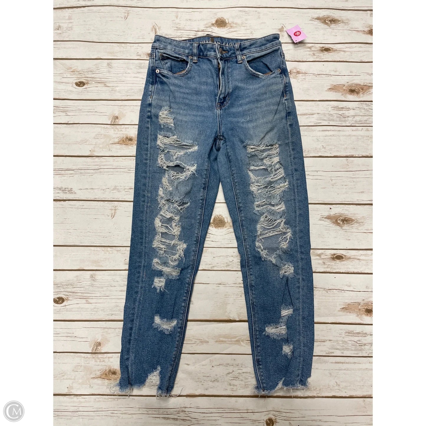Jeans Jeggings By American Eagle In Blue Denim, Size: 0