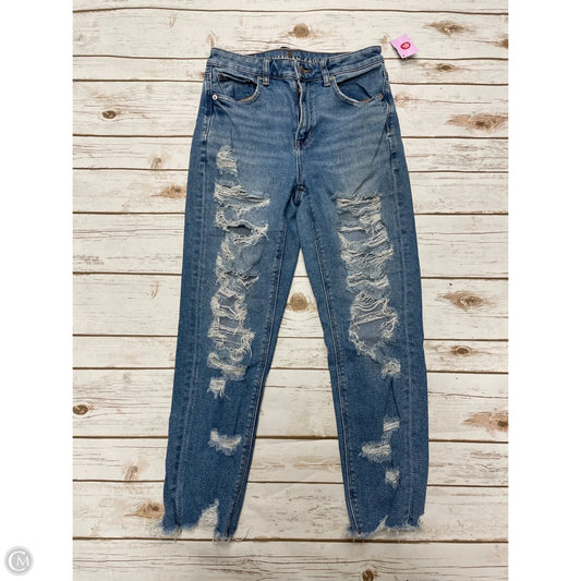 Jeans Jeggings By American Eagle In Blue Denim, Size: 0