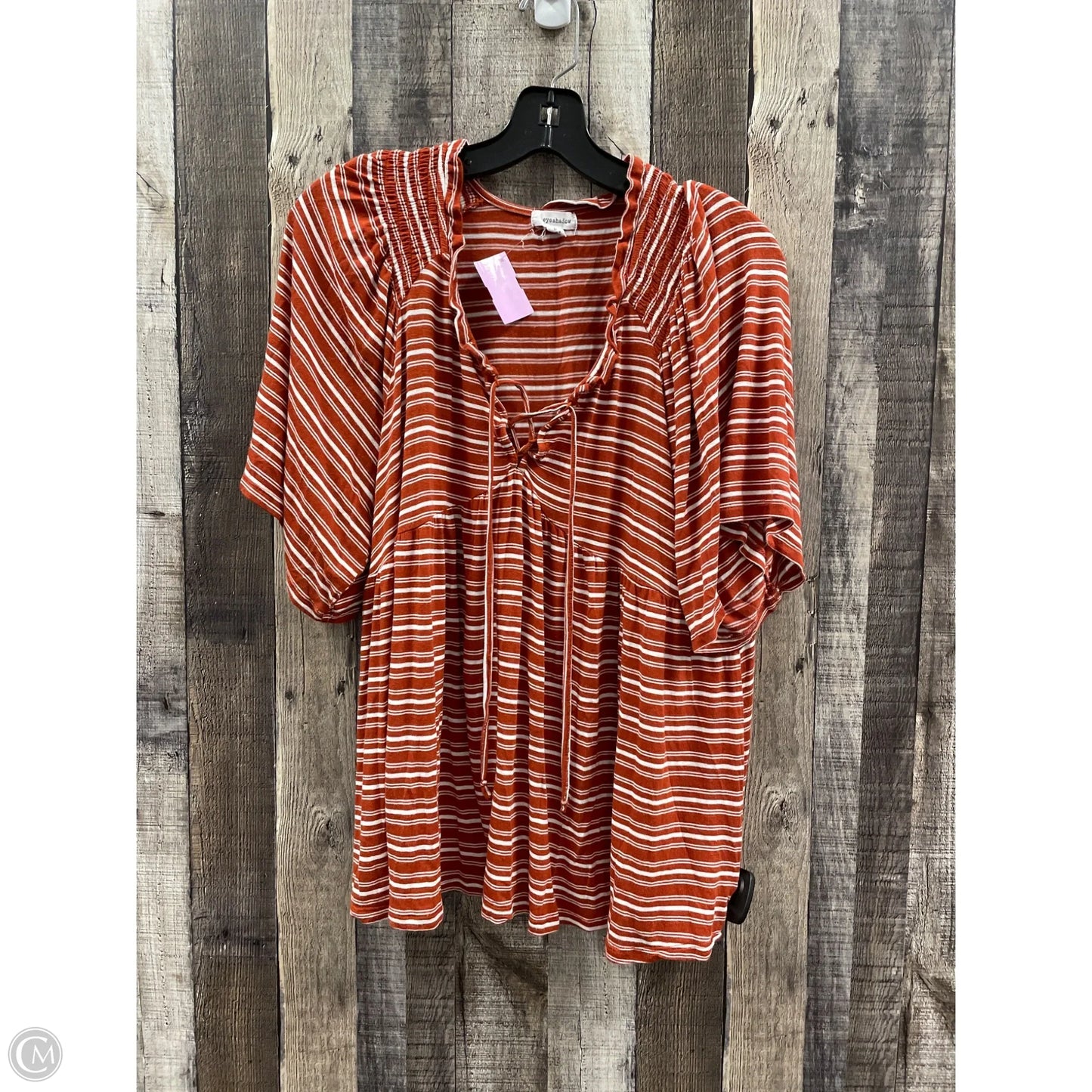 Top Short Sleeve By Eyeshadow In Orange, Size: L