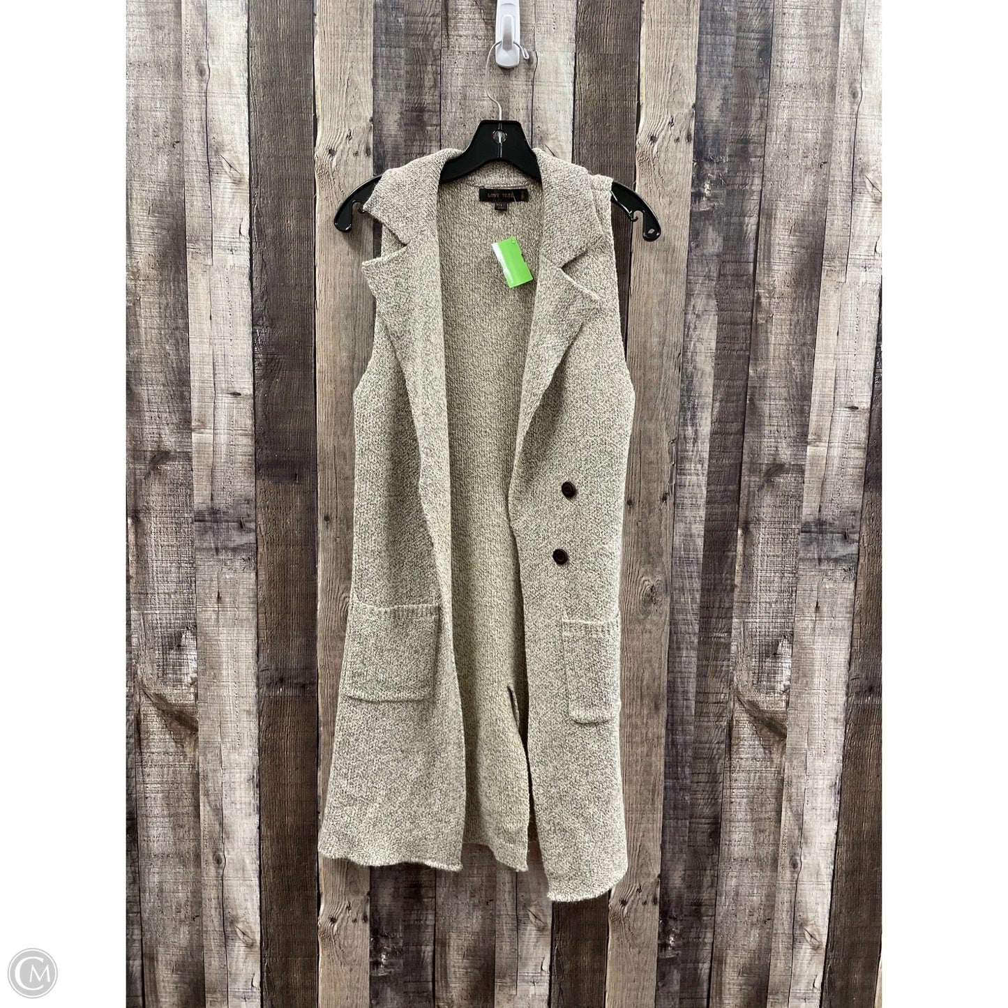 Vest Sweater By Love Tree In Tan, Size: S