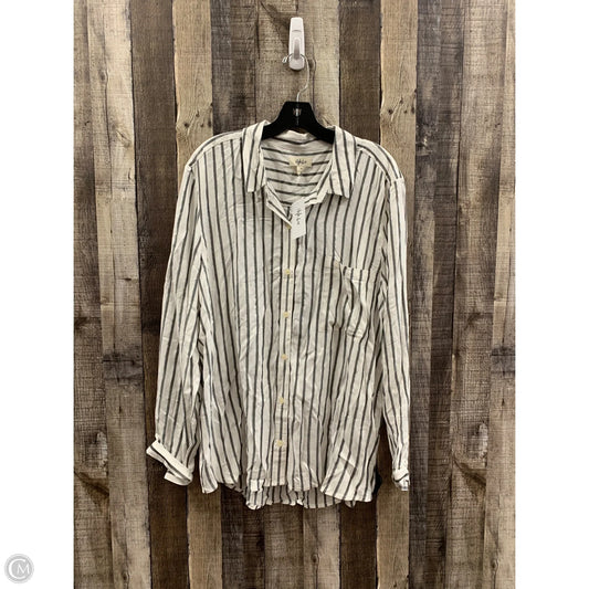 Top Long Sleeve By Style And Company In Black & White, Size: Xxl