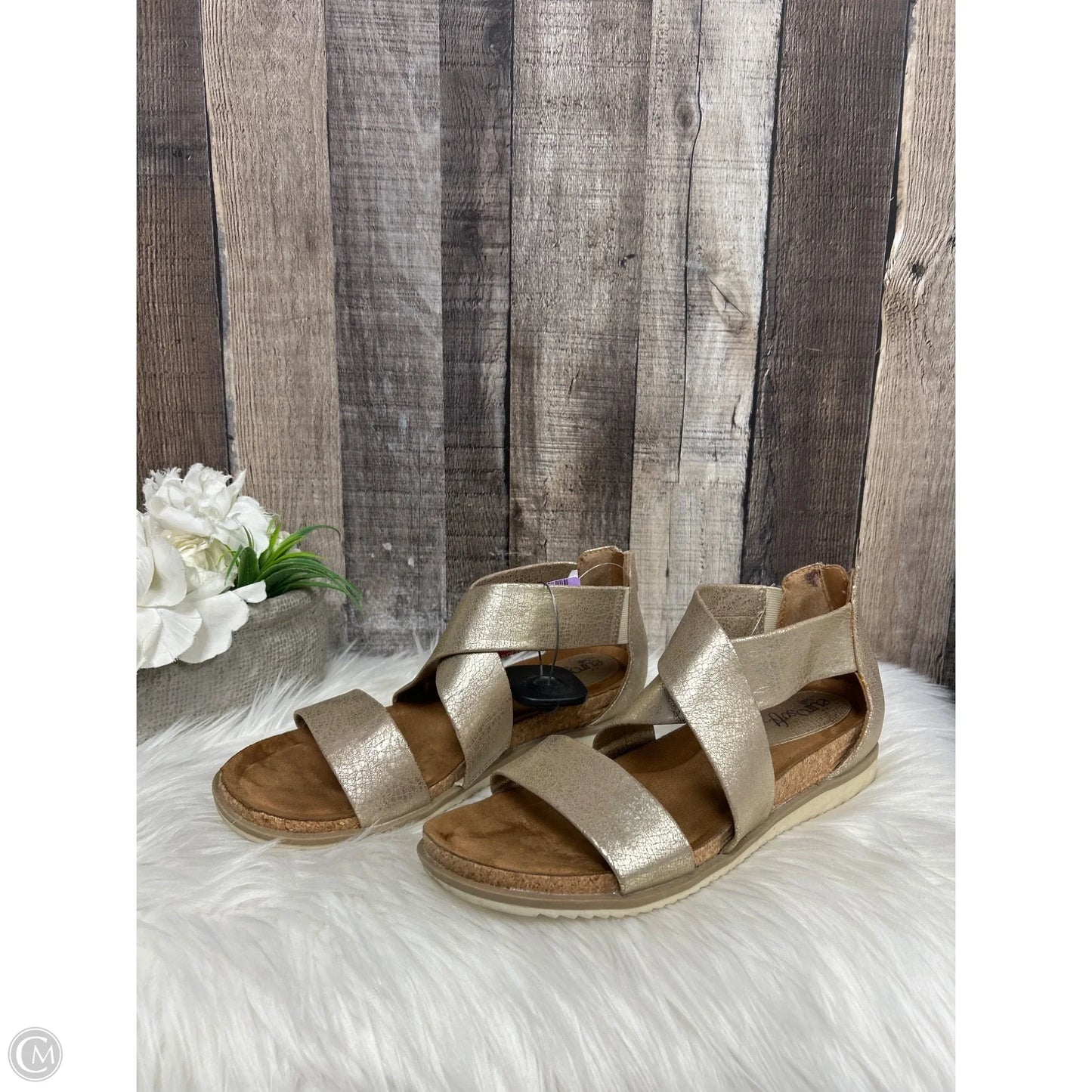 Sandals Flats By Sofft In Gold, Size: 8