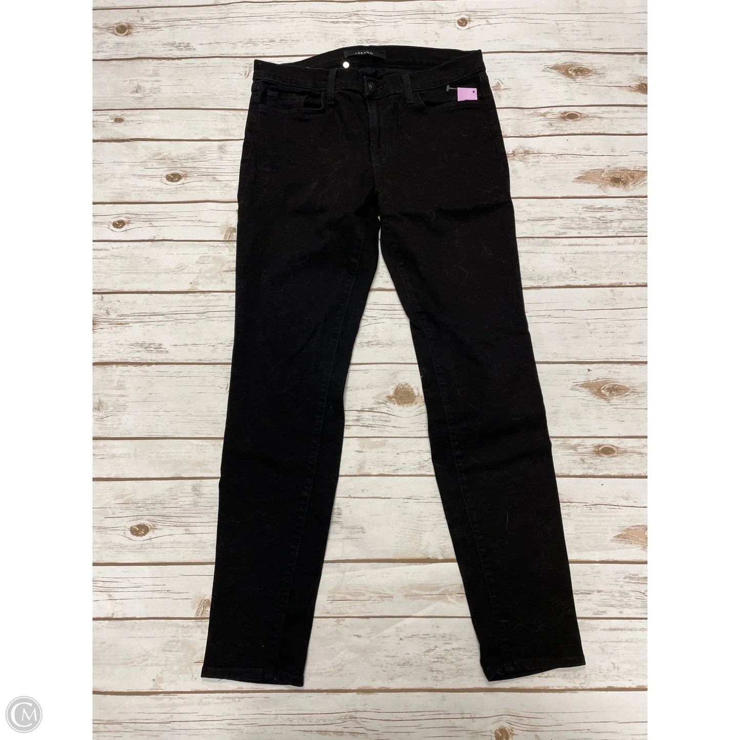 Jeans Skinny By J Brand In Black Denim, Size: 12